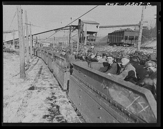 Pittsburgh Pennsylvania 1900s Westland Coal Mine Mantrip Miners Rail Cars