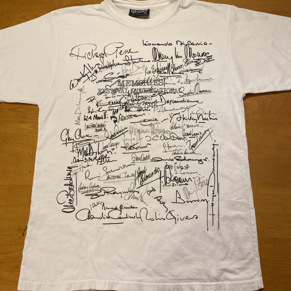 Cannes Film Festival Memories Since 1946 Autographs T Shirt Size Medium
