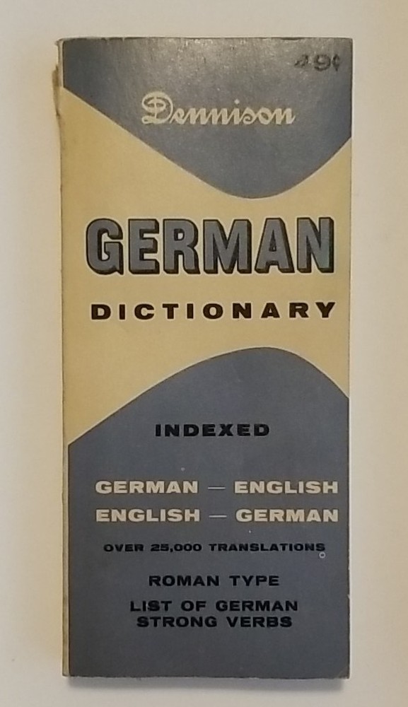 Vintage 1952 Dennison German - English Vest Pocket Dictionary ~ Indexed