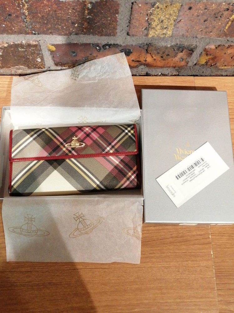 Vivienne Westwood Long Long Wallet Tartan check BAK Women w/Box FS From Japan