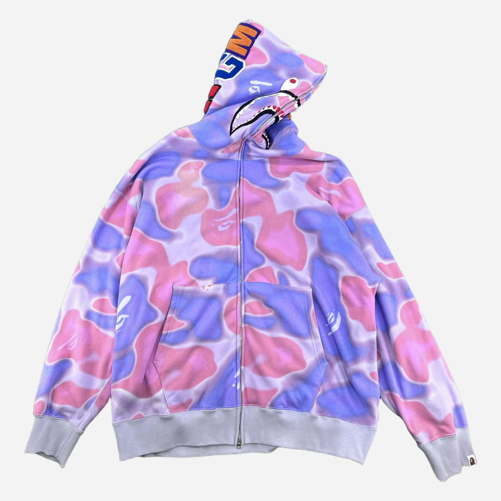 Bape Liquid Camo Shark Hoodie 3XL New