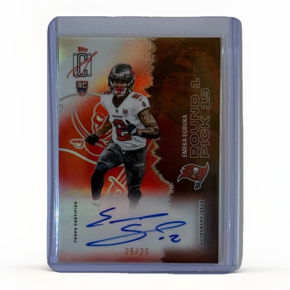 2025 Topps Signature Class Emeka Egbuka COLORMATCH Red Chrome Auto 25/25 (RC)