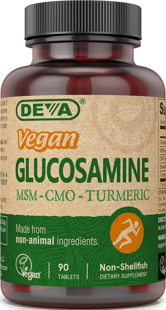 DEVA Vegan Glucosamine MSM & CMO, CMO, Turmeric Extract, Boswellia Extract with