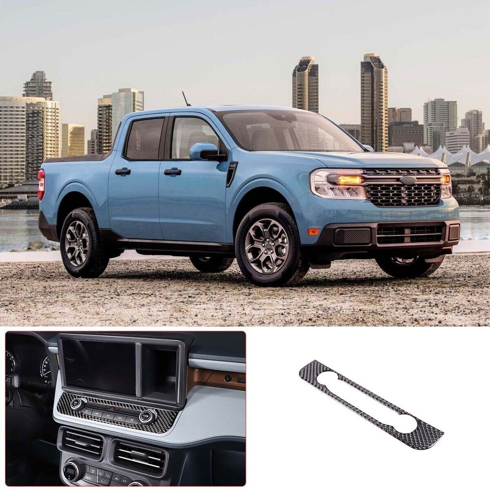 ABS Carbon Fiber Light Switch Trim Frame for 2022+ Ford Maverick-image