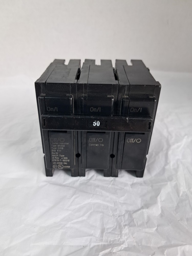 Cutler Hammer BR350 50 Amp 3 Pole Circuit Breaker