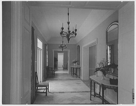 Photo:John B. Ford, residence in Hobe Sound, Florida. Entrance hall