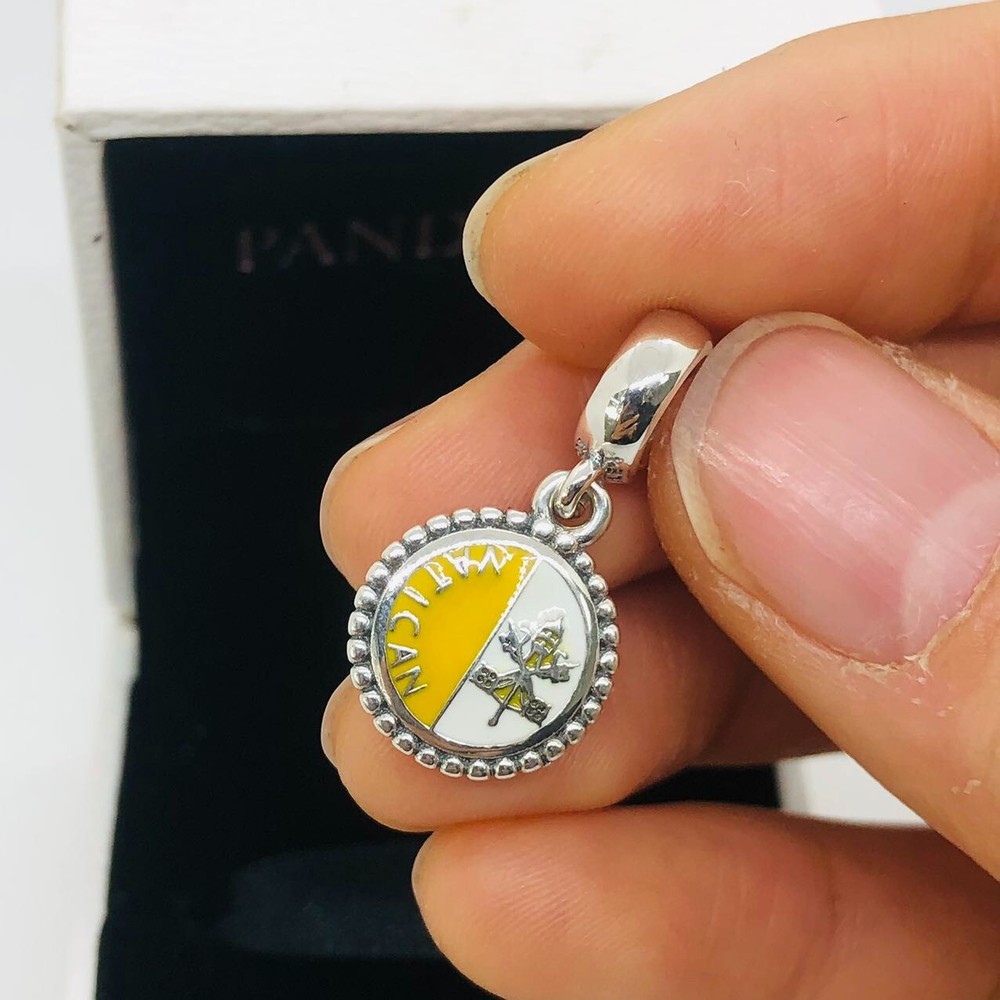 Pandora Vatican Flag Exclusive Charm S925 Sterling Silver Jewelry
