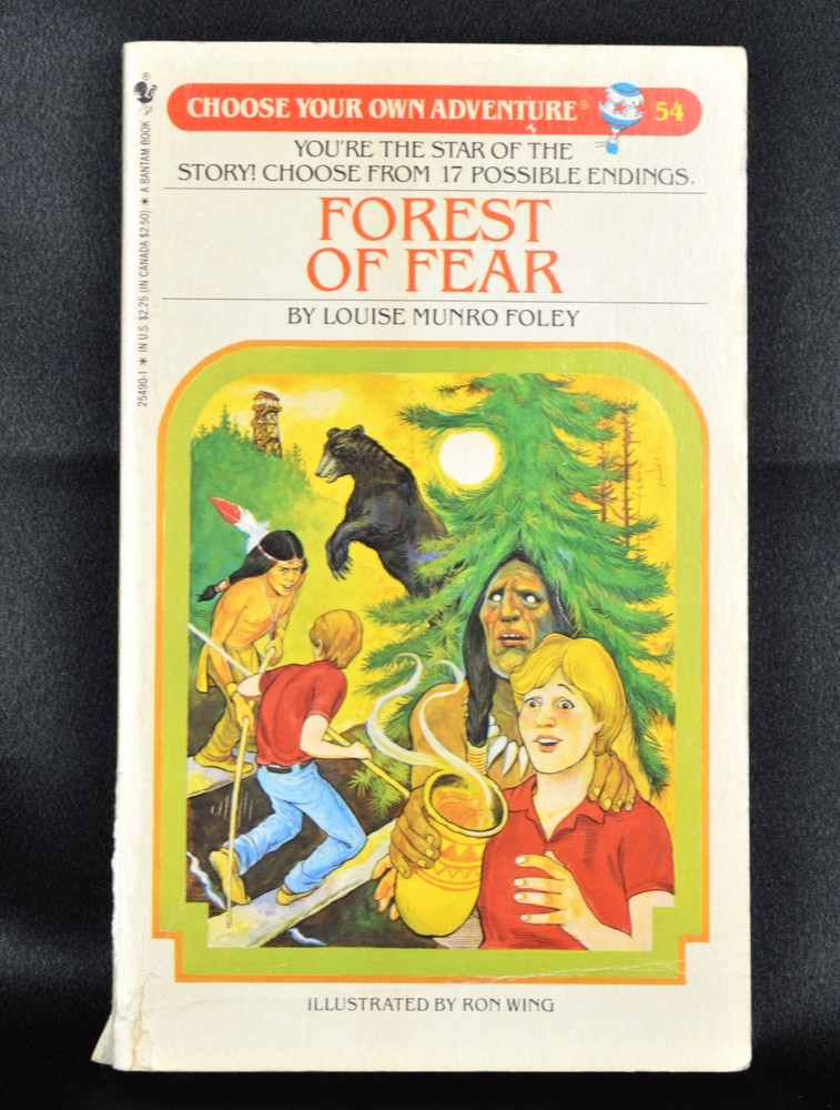 1986 Choose Your Own Adventure #54 Forest of Fear CYOA 1st Edition