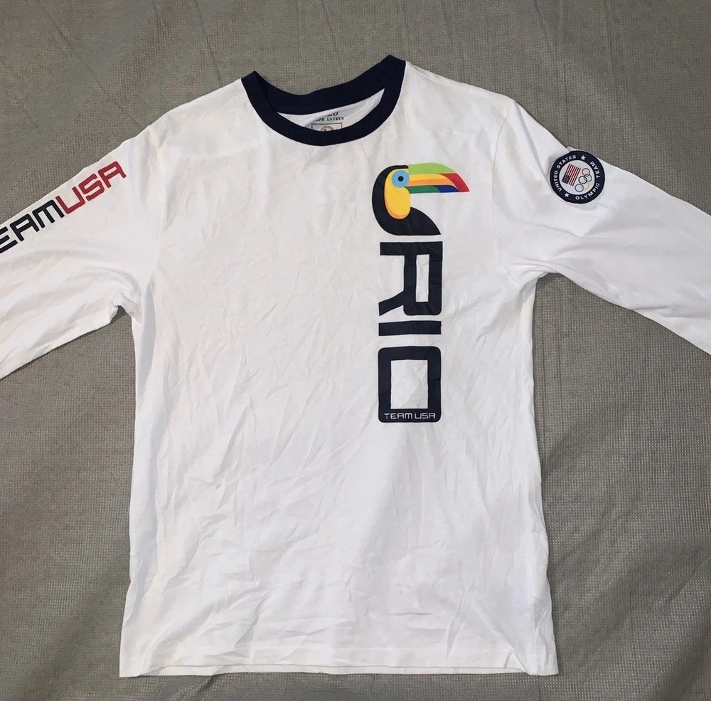 Polo Ralph Lauren Team USA Olympic Team Shirt Large White 2016 RIO Graphic Tee