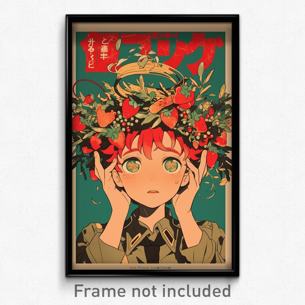 German Film Poster - Anxious Boy with Worn Strawberry Hair Clip