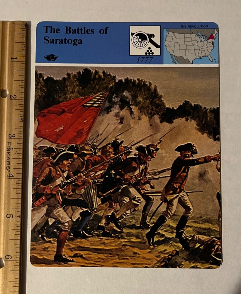 1979 Panarizon The Battles Of Saratoga Massachusetts Brigade Large Card Vintage