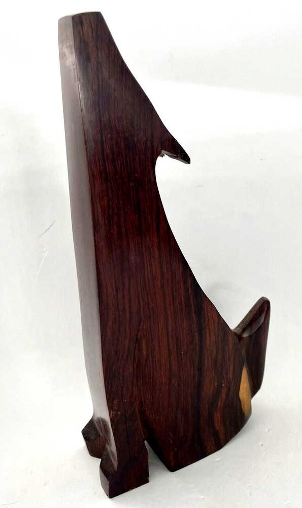 Vintage Howling Coyote Hand Carved Ironwood Southwest 8