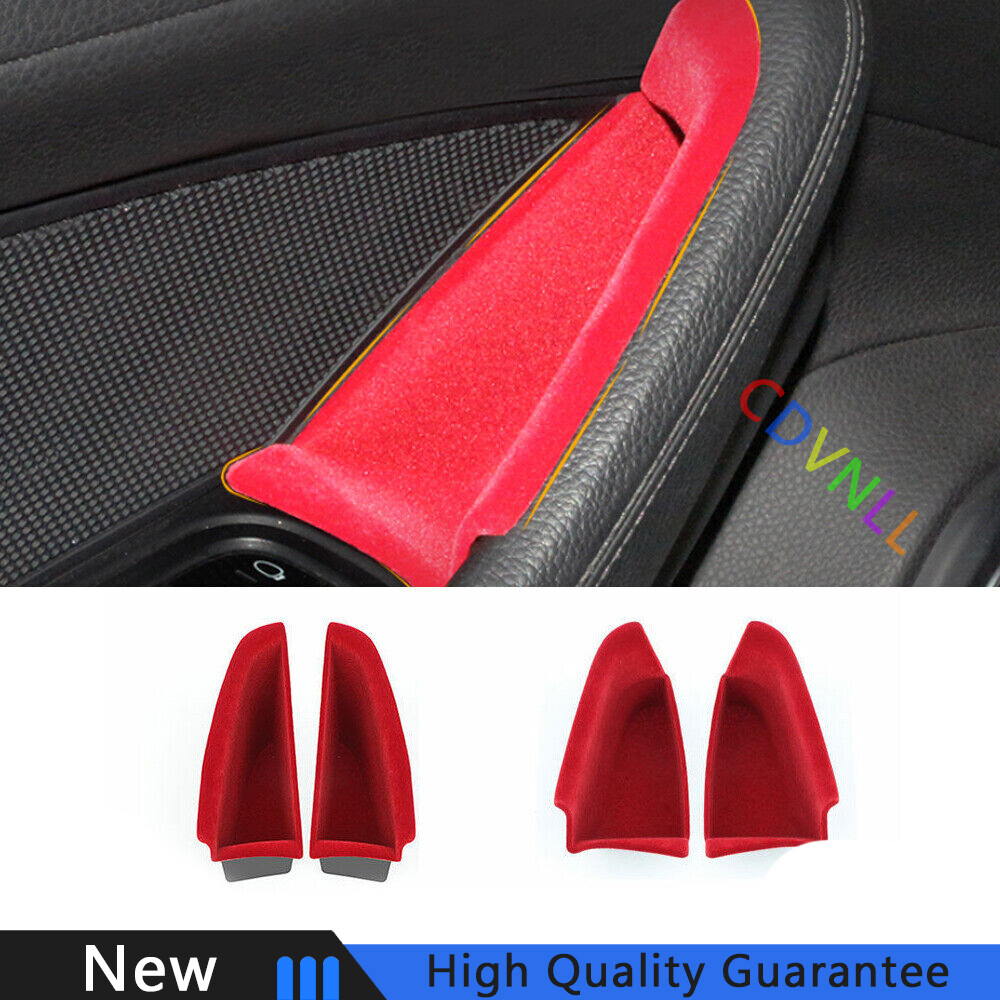 For Porsche Panamera 2017-2021 Bright Red Car Inner Door Storage Box Frame Trim