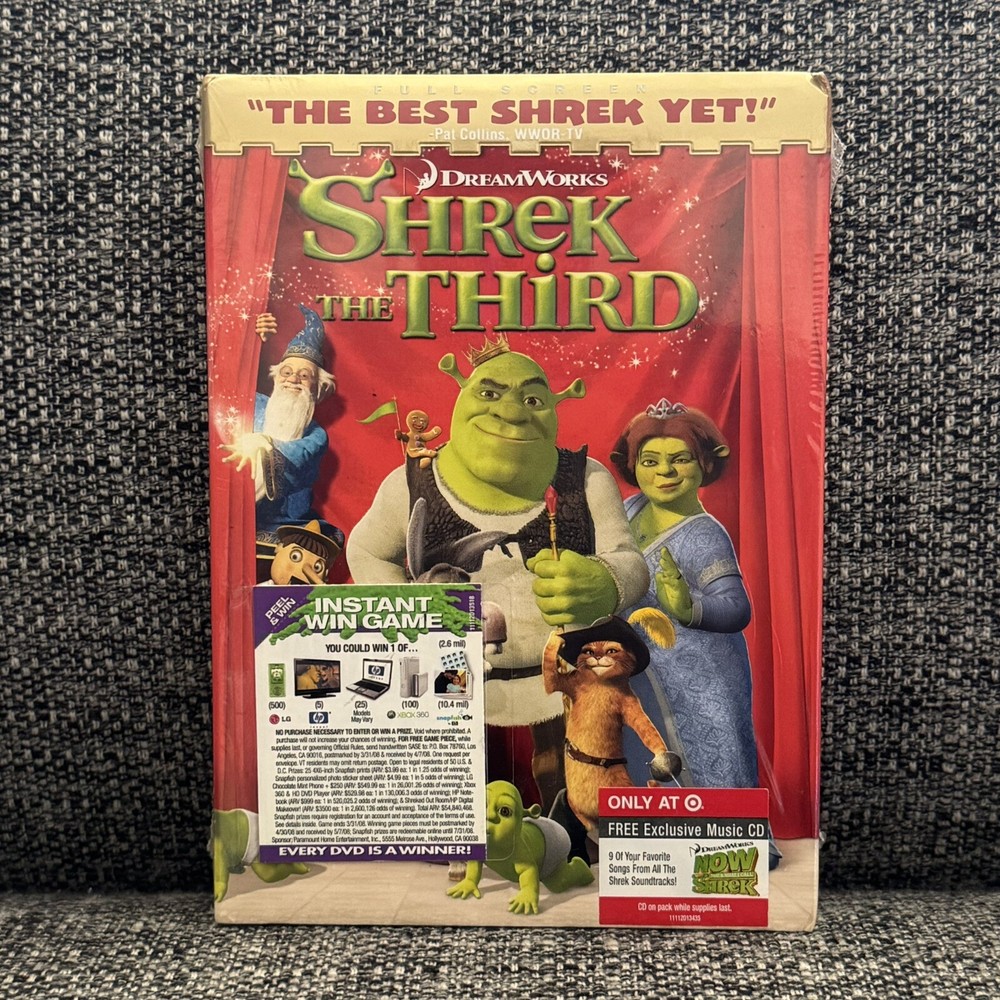 Shrek the Third (DVD/CD, 2-Disc Set, 2007) BRAND NEW - Target Exclusive SEALED