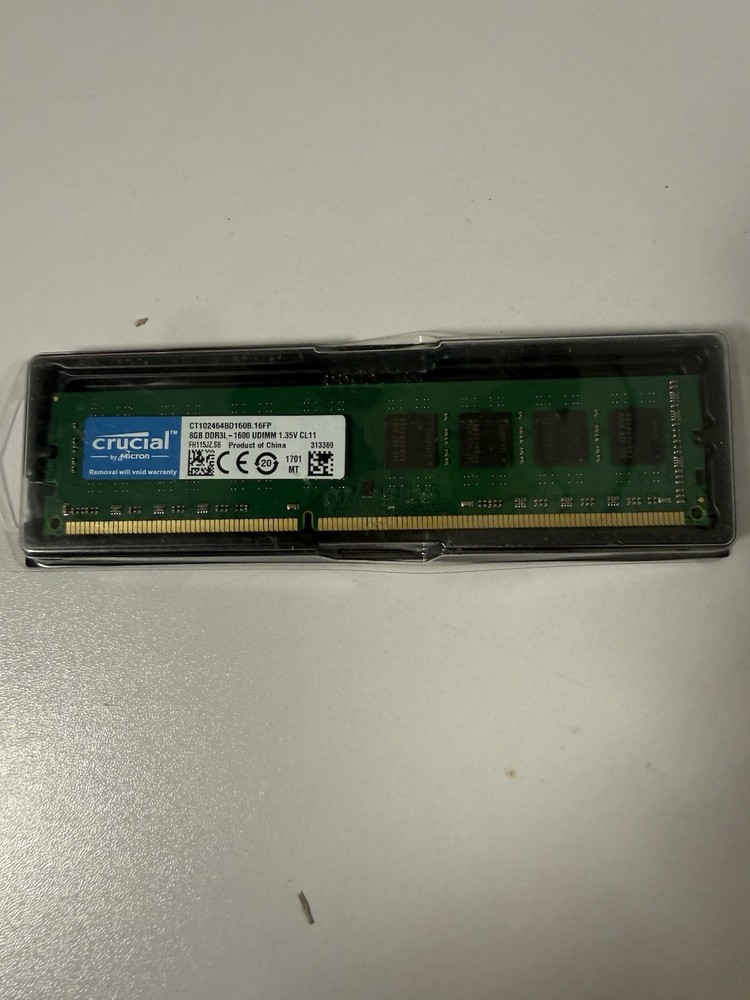 Crucial 8GB DDR3L-1600 UDIMM Desktop Memory RAM