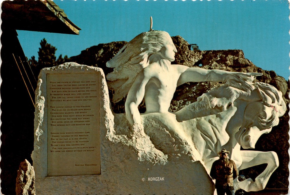 Crazy Horse Mountain Memorial, Custer, South Dakota, U.S. 16, Korcz Postcard