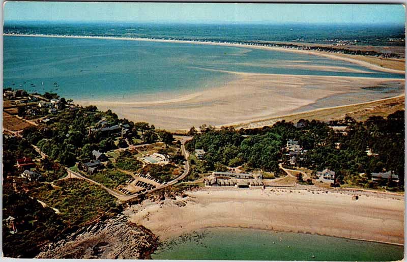 Postcard AERIAL VIEW SCENE Prouts Neck Maine ME m/09 AM4888