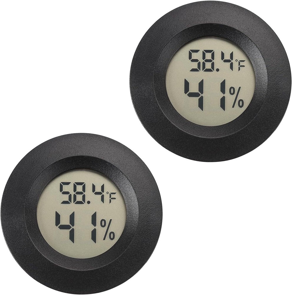 Mini Hygrometer Thermometer Digital Humidity Meter Indoor/Outdoor Black