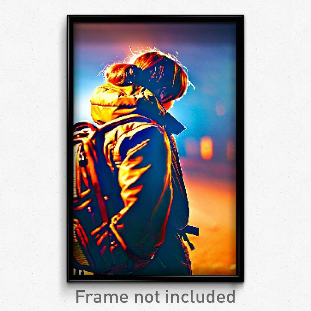 8-Bit Pixel Art Cold Backpack Psychedelic Trippy Video Game Poster