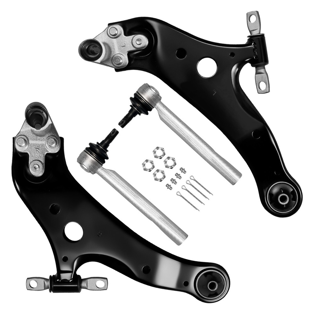 4PC Front Lower Control Arms Outer Tie Rods for Toyota Highlander Venza Lexus