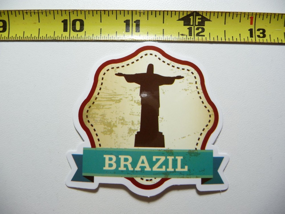 Brazil Christ the Redeemer Logo Sticker Decal for Travel Vacation Holiday