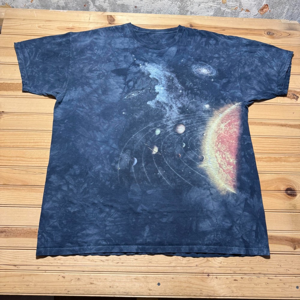 The Mountain Solar System Planets Sun Galaxy Space Graphic Tie Dye T-Shirt - 3XL