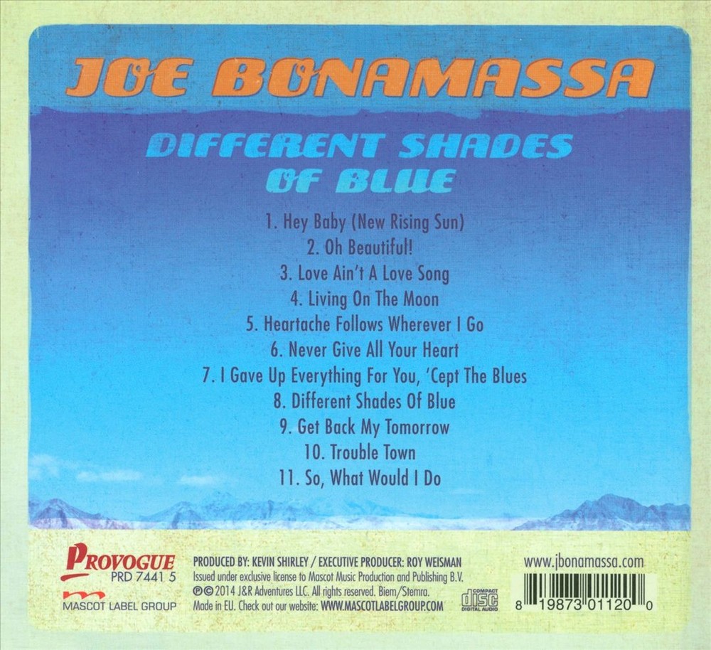 Joe Bonamassa Different Shades Of Blue New Cd