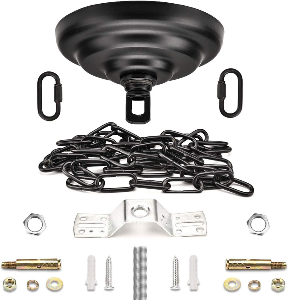 Heavy Duty Canopy Kit and 3.2 Feet Pendant Light Fixture Chain for Chandelier or