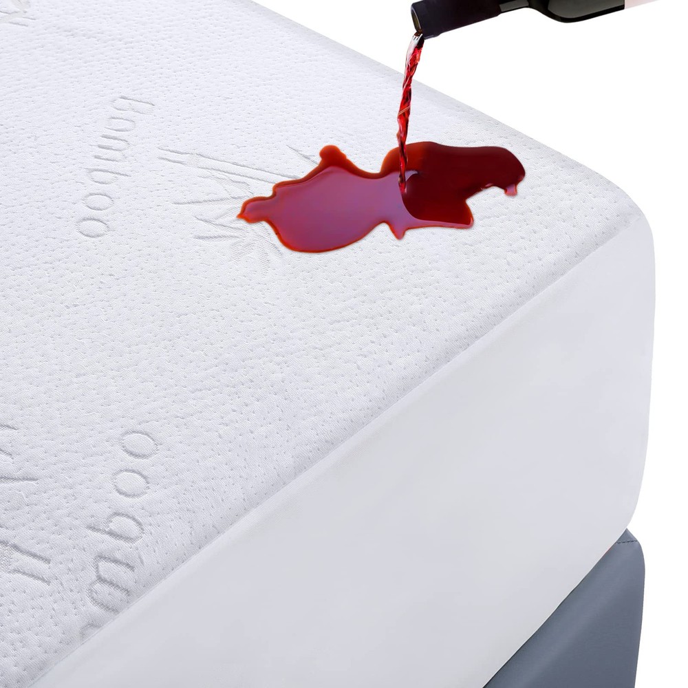 Waterproof Bamboo Mattress Protector for Full Size Beds – Premium Soft & Breathable Cover