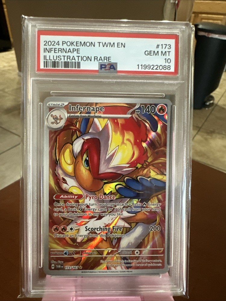 2024 Pokemon TWM EN Illustration Rare #173 Infernape PSA 10 GEM MINT