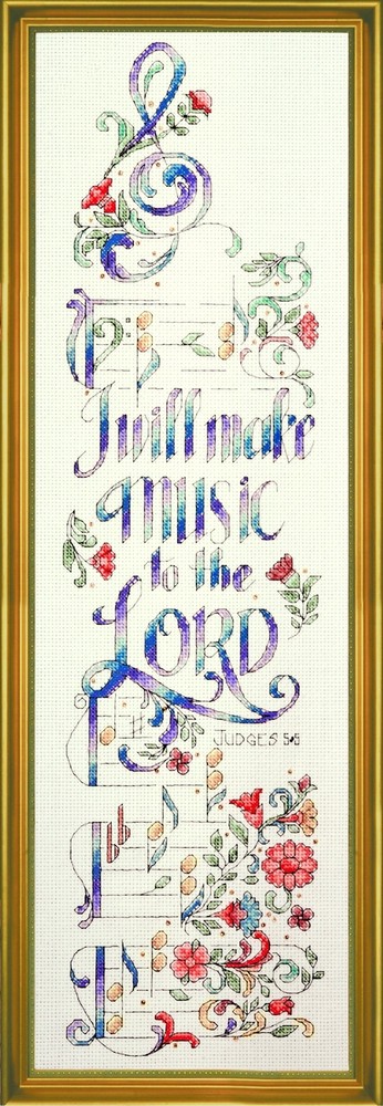 Crafts Tobin 83010 Make Music Counted Cross Stitch Kit-5