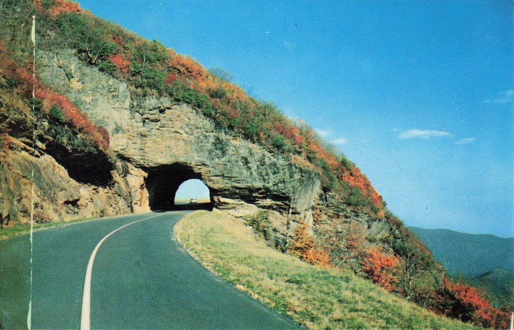Blue Ridge Parkway Tunnel - North Carolina Virginia NC VA - Postcard