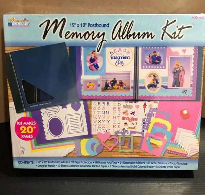 Scrapbook 12x12 Postbound Memory Album Kit Acid Free. Opened Box-image