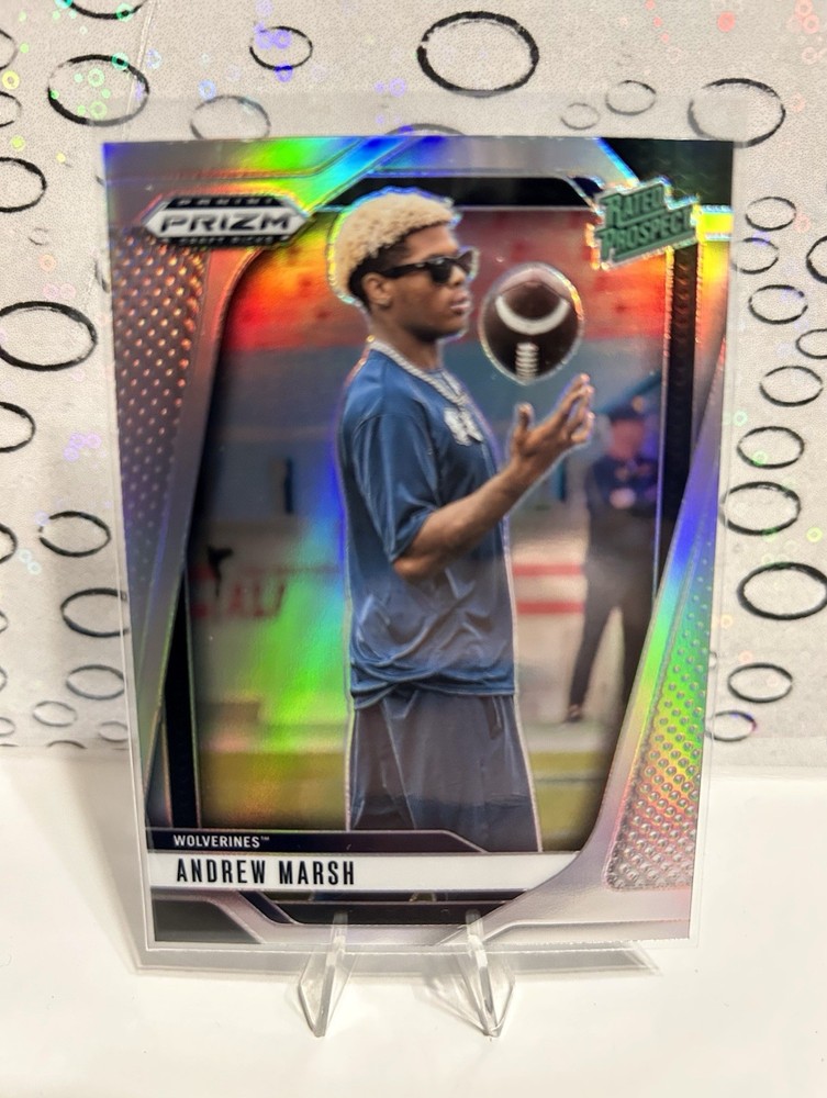 2025 Panini Prizm Draft Picks Andrew Marsh Silver Prizm Rated Prospect
