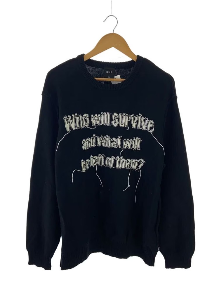 HUF Knit Sweater (Thick), XL, Cotton, Black, FA24, KN00544