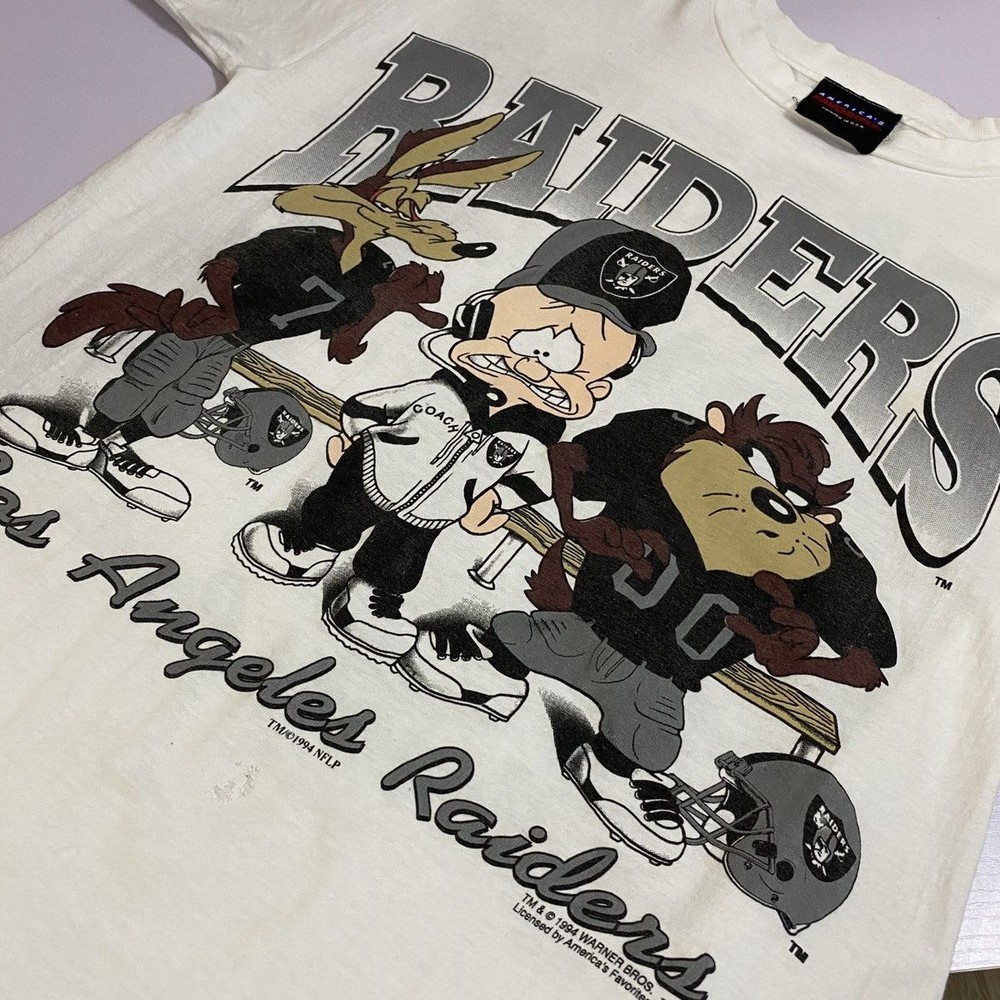 Los Angeles Raiders NFL Looney Tunes Taz 90s Vintage T-Shirt HN1219
