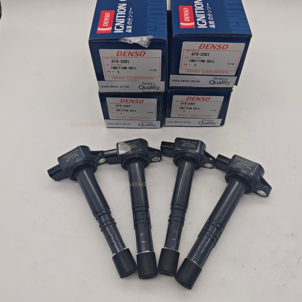 4x Denso Ignition Coils 30520-PNA-007 673-2301 For 02-06 Honda 2.4L C1382 UF311