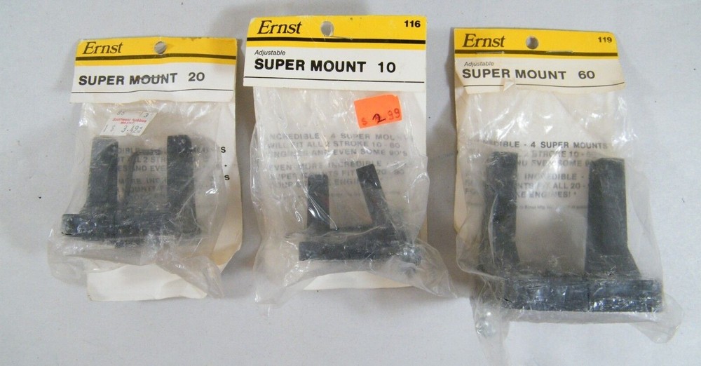 (3) ERNST SUPER MOUNTS 10 #116 60 #119 & 20 RC AIRPLANE ENGINE MOUNTS