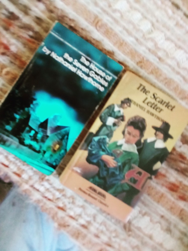 2 NATHANIEL HAWTHORNE  books-  The House of Seven Gables + The  Scarlet Letter