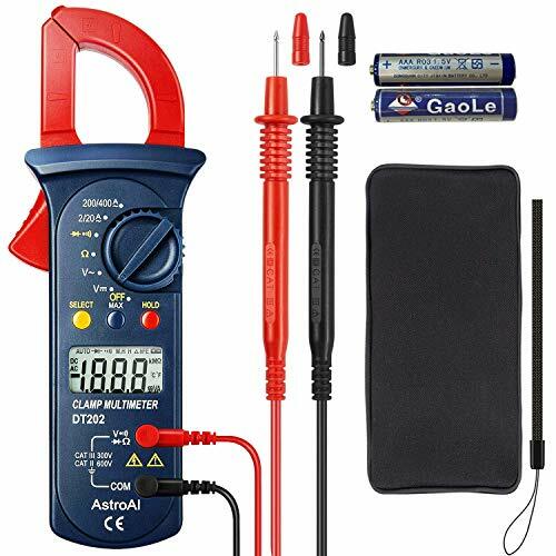 Digital Clamp Meter 2000Count,Multimeter Amp Meter Measures Voltage Tester,AC/DC