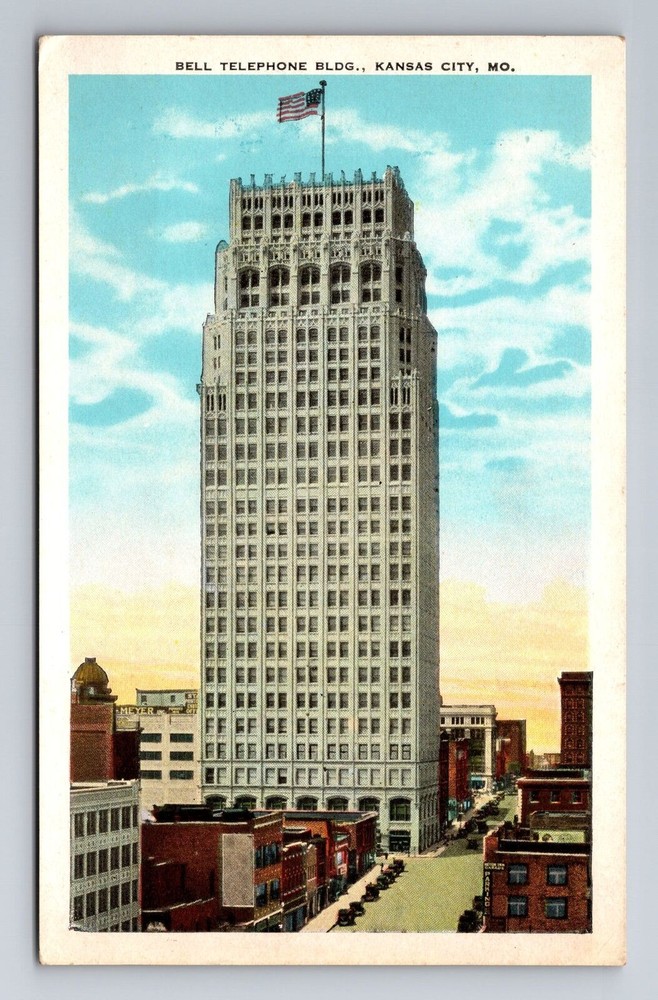 Kansas City MO-Missouri, Bell Telephone Building, Antique, Vintage Postcard