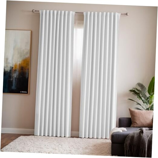 Elegant 52x84 Inch White Dinning Room Curtains Set of 2