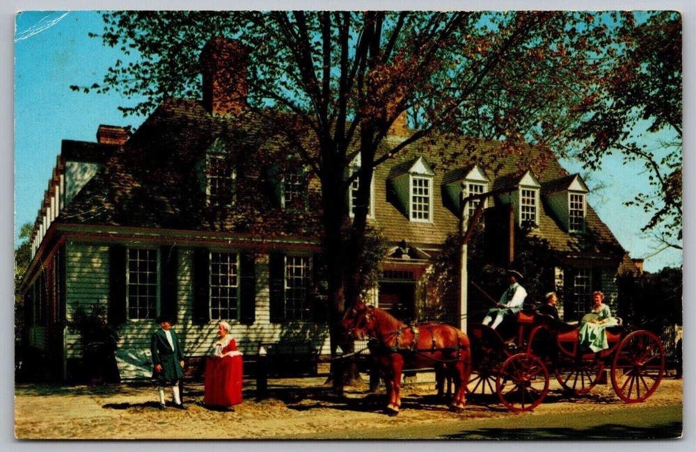 Williamsburg Virginia Raleigh Tavern Historic Landmark Chrome Postcard