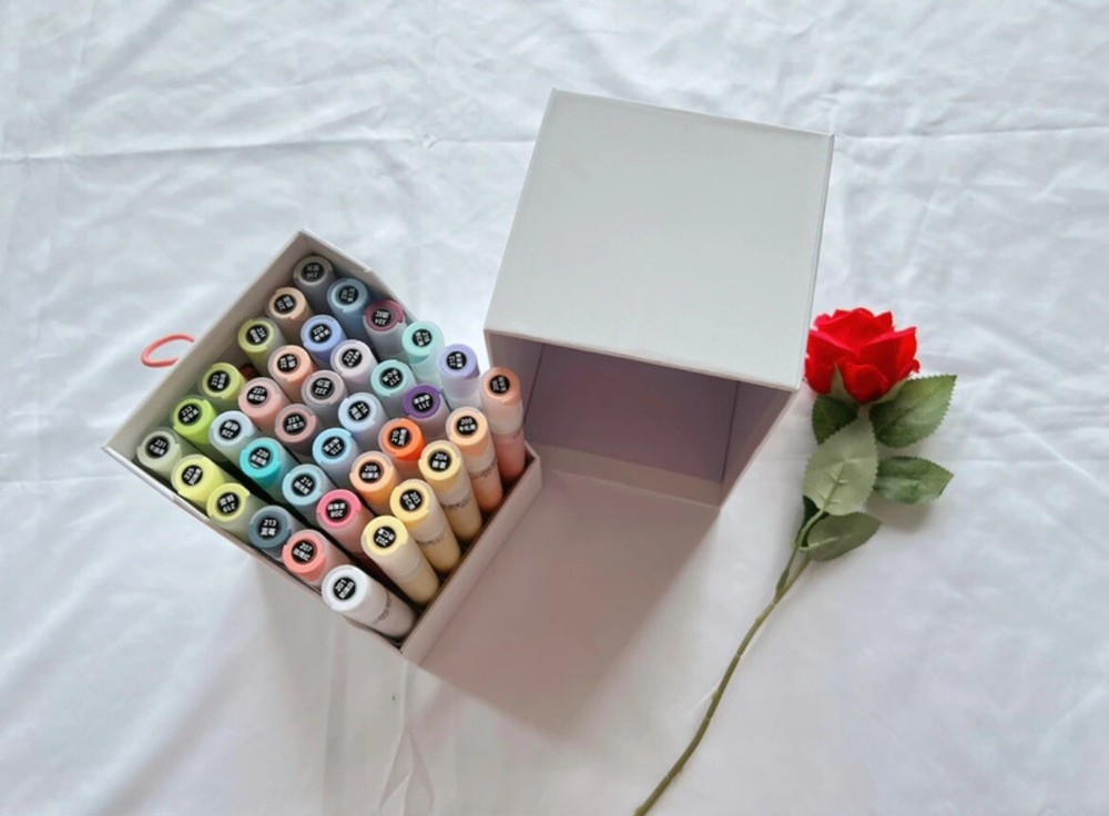 Jieso 36-Color Acrylic Brush Markers Set for Artists