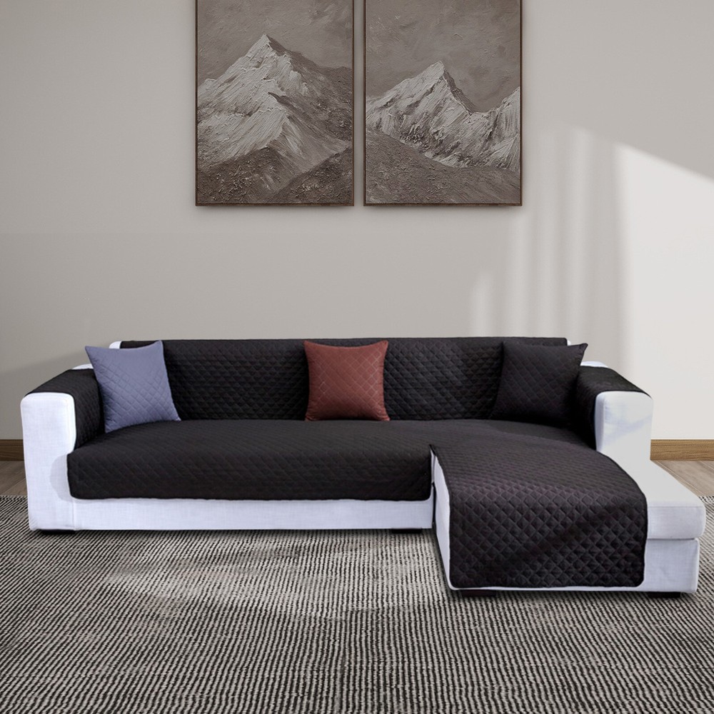 Reversible L-Shape Pet Couch Cover with Chaise Lounge for Sectional Sofas
