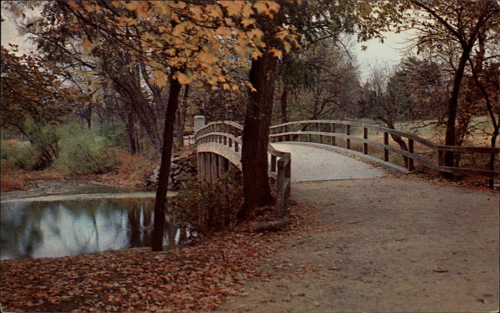 Concord Massachusetts North Bridge farmers fired 1775 against British postcard