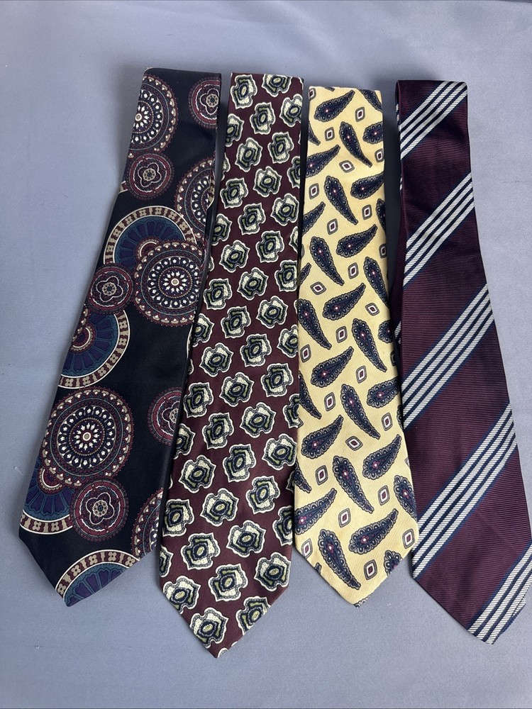 Lot of 4 Robert Talbott Ties ; Hand Sewn 100% Silk