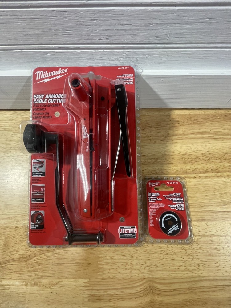 Milwaukee Armored Cable Cutter MC, AC, BX, MCAP NEW W/Extra cutter blade-image