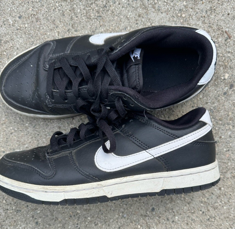EUC Nike Dunk Low Retro Men's SZ 7 Black Panda 2.0 White Reverse DV0831-002