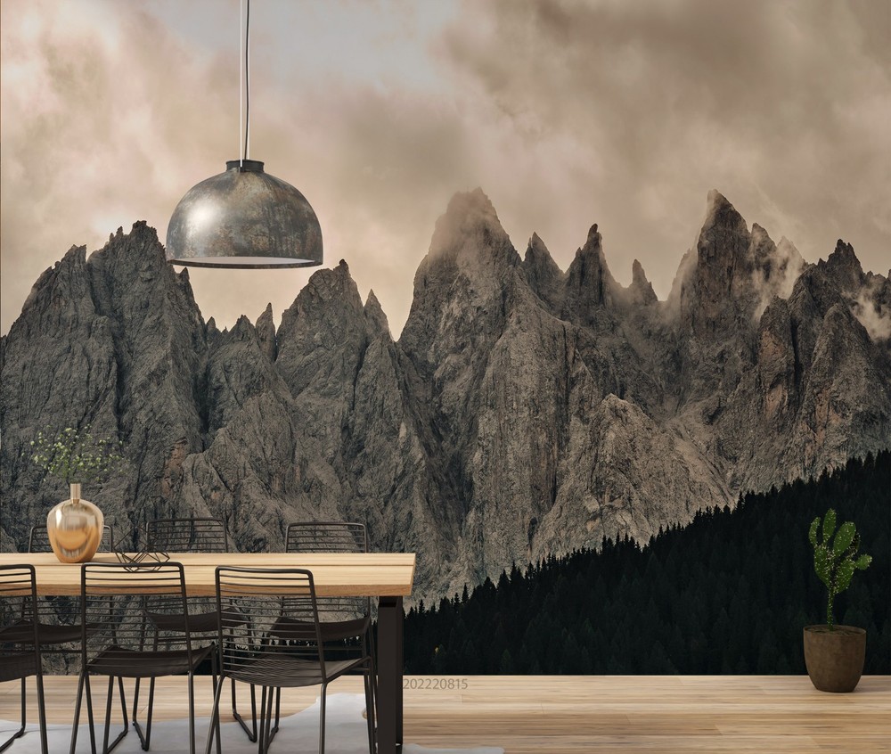 3D Sky Mountain Forest Landscape Wall Murals Wallpaper Murals Wall Sticker